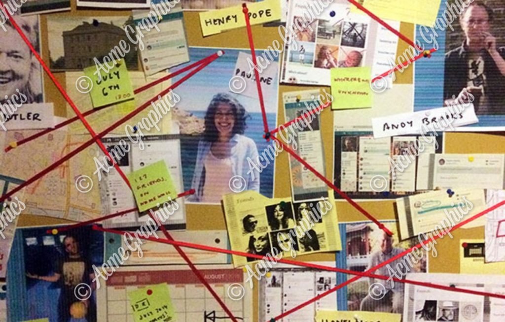 Creating A Detective Board for a TV Show Acme Graphics