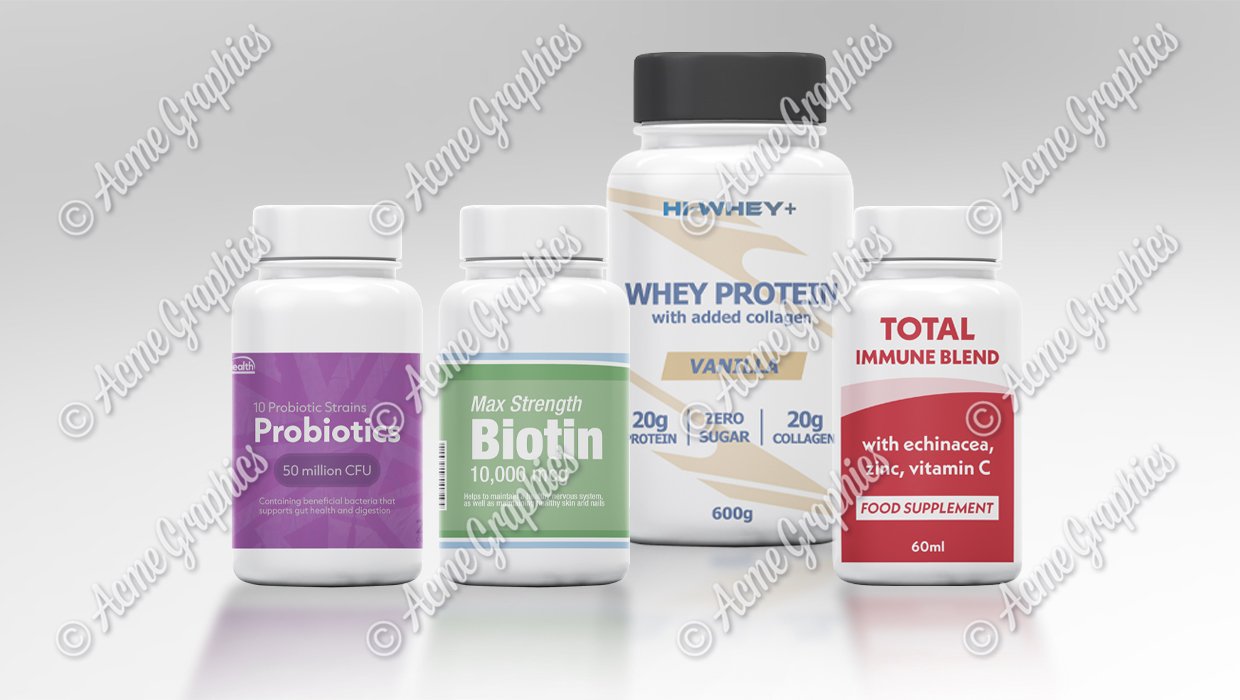 Vitamin Supplements and Protein Powder Props