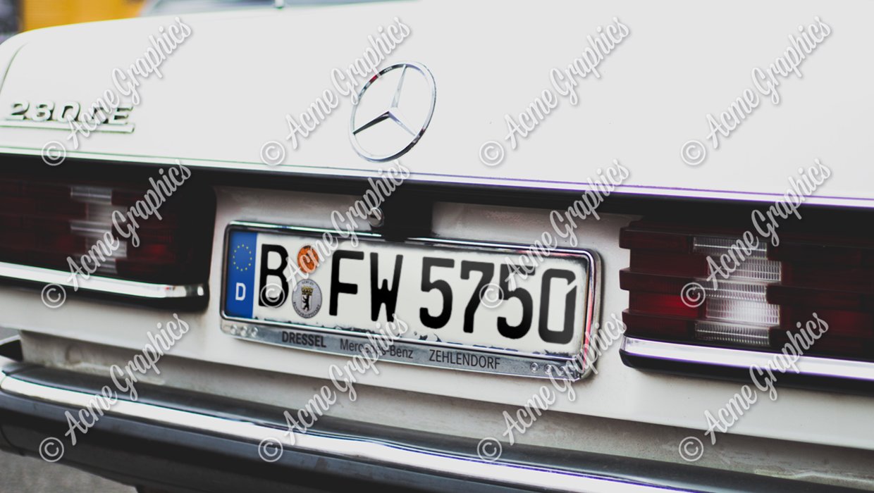 German number plate