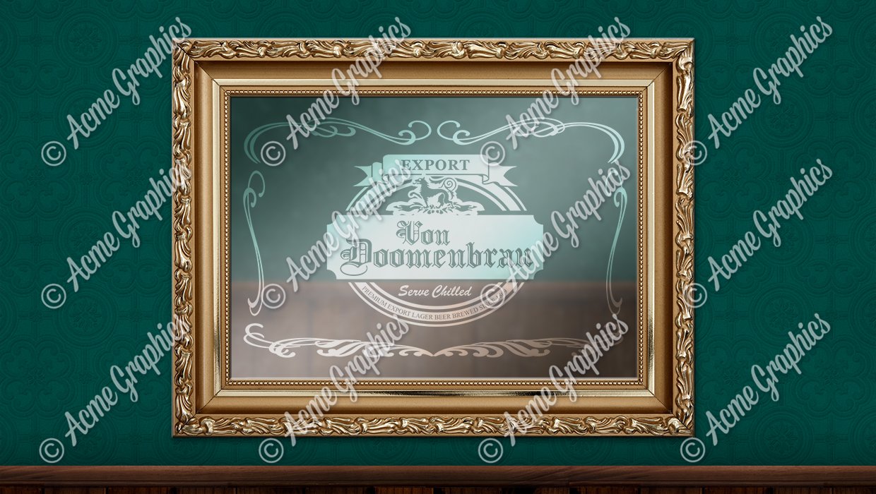 vintage gold frame with burned on wall  background