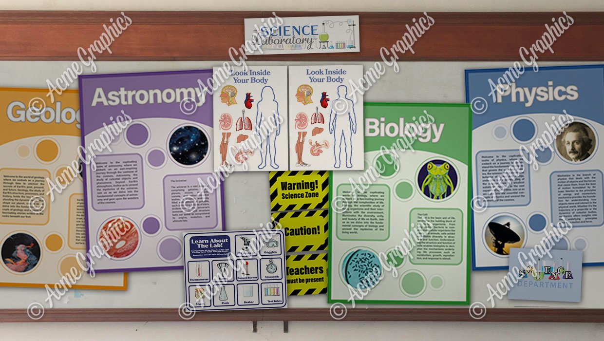 Science Club Posters Props