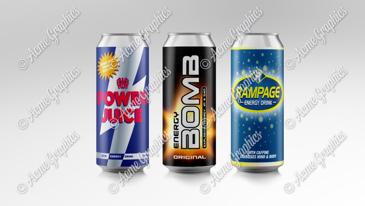 Energy drink cans 1