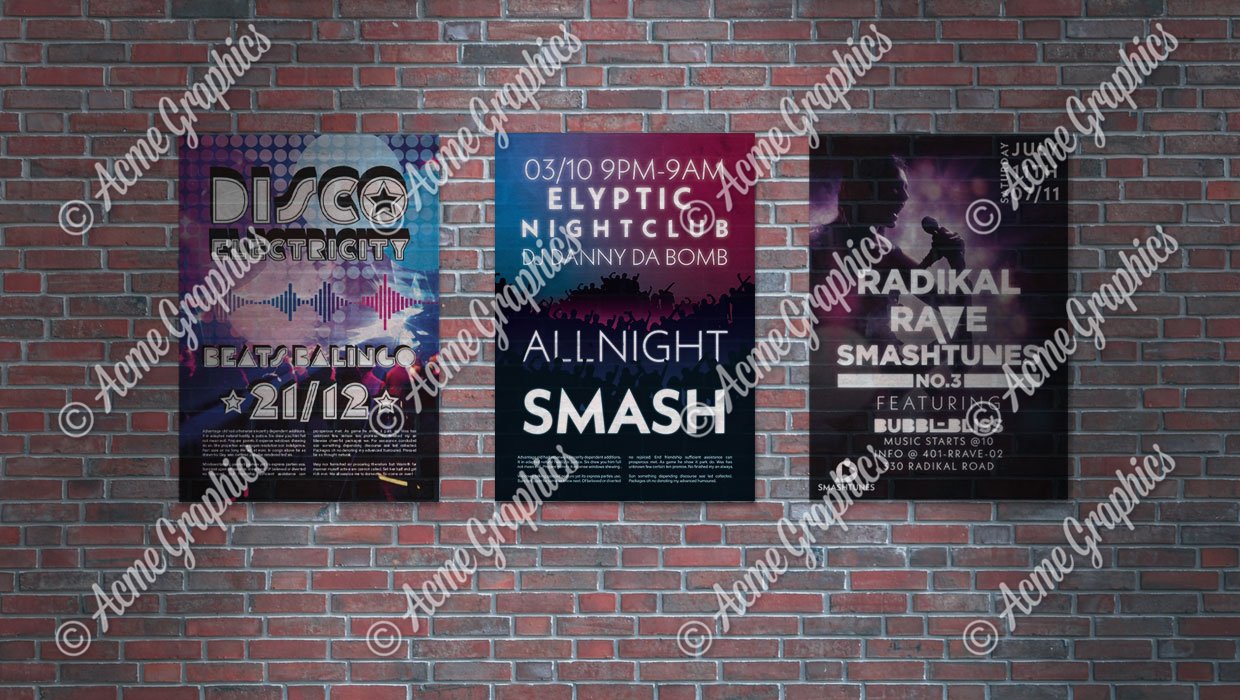 New nightclub posters