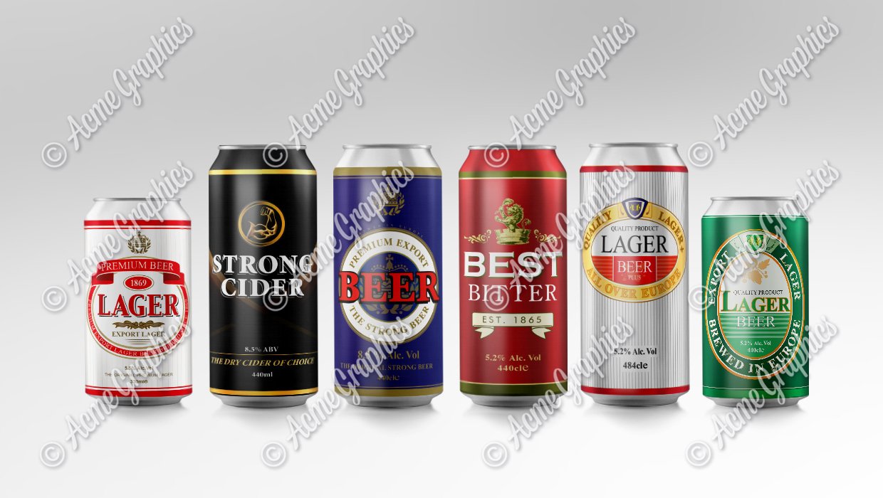 Generic beer cans