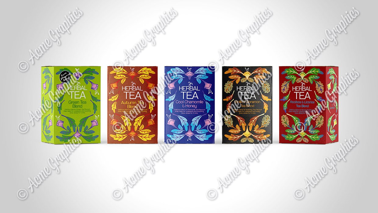 Herbal Tea packaging with no logo