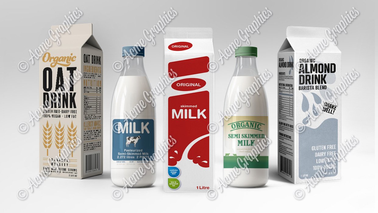 Prop milk bottle labels