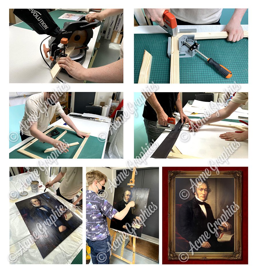 Constructing wooden frames for stretching canvas art