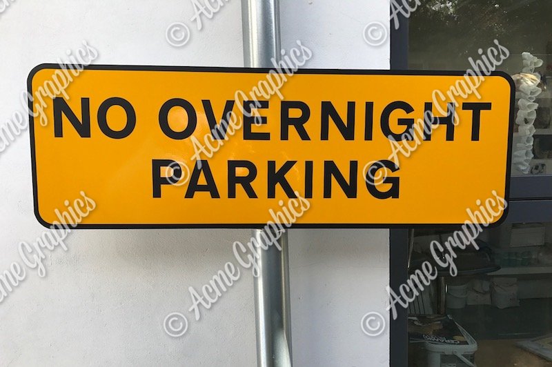 Overnight Parking Sign