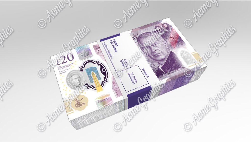 New King Charles twenty pound prop banknote