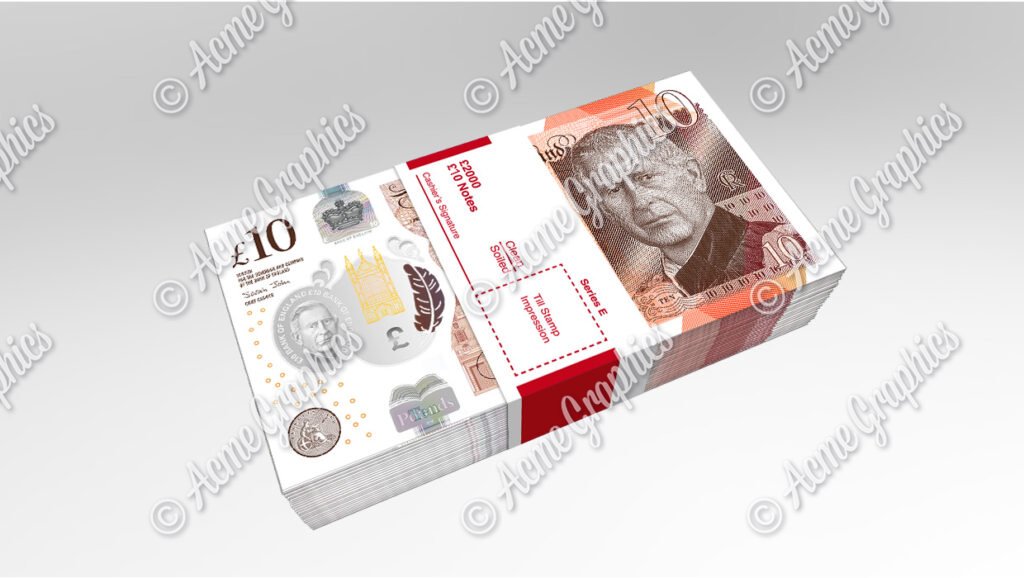 New King Charles ten pound prop banknote