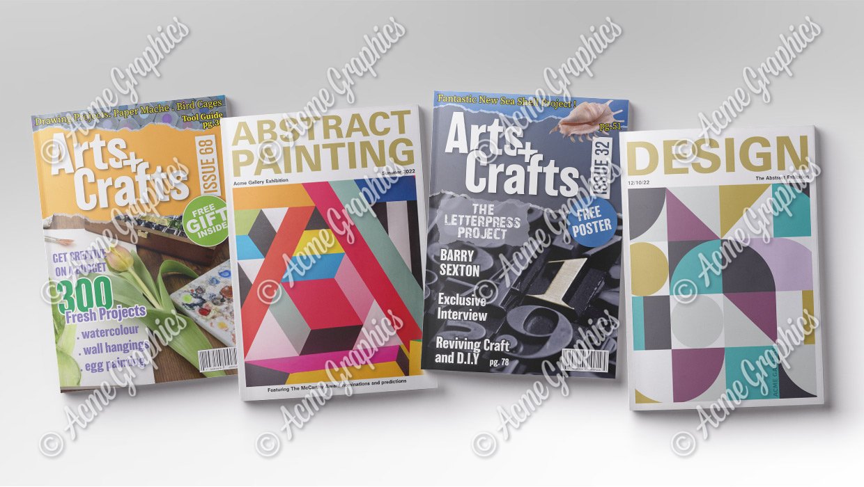 Art and design magazine props