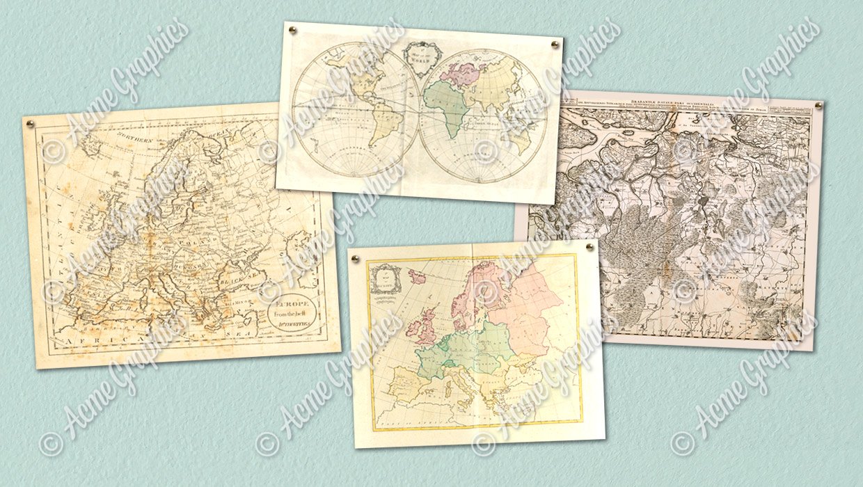 Vintage maps of Europe