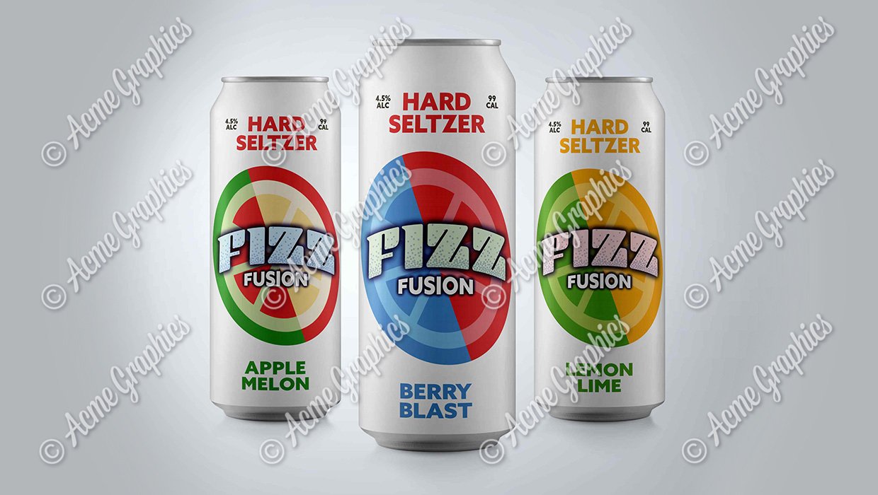 Fizz Fusion seltzer drink cans