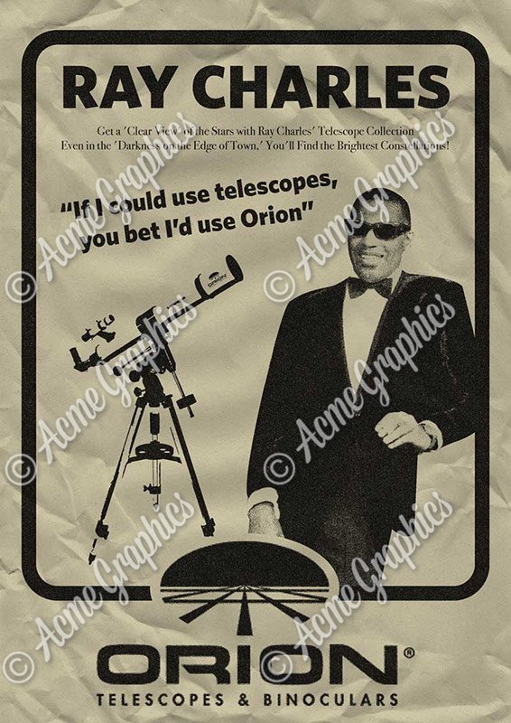 Fake telescope advert poster