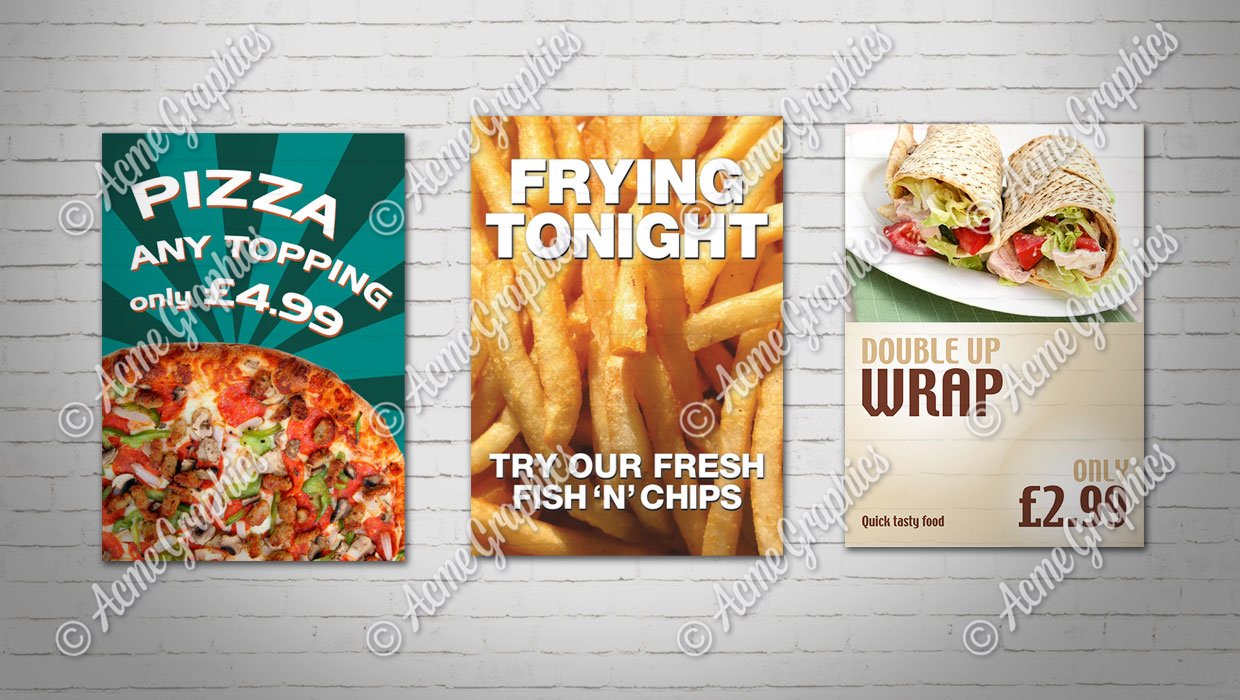 Prop fast food posters